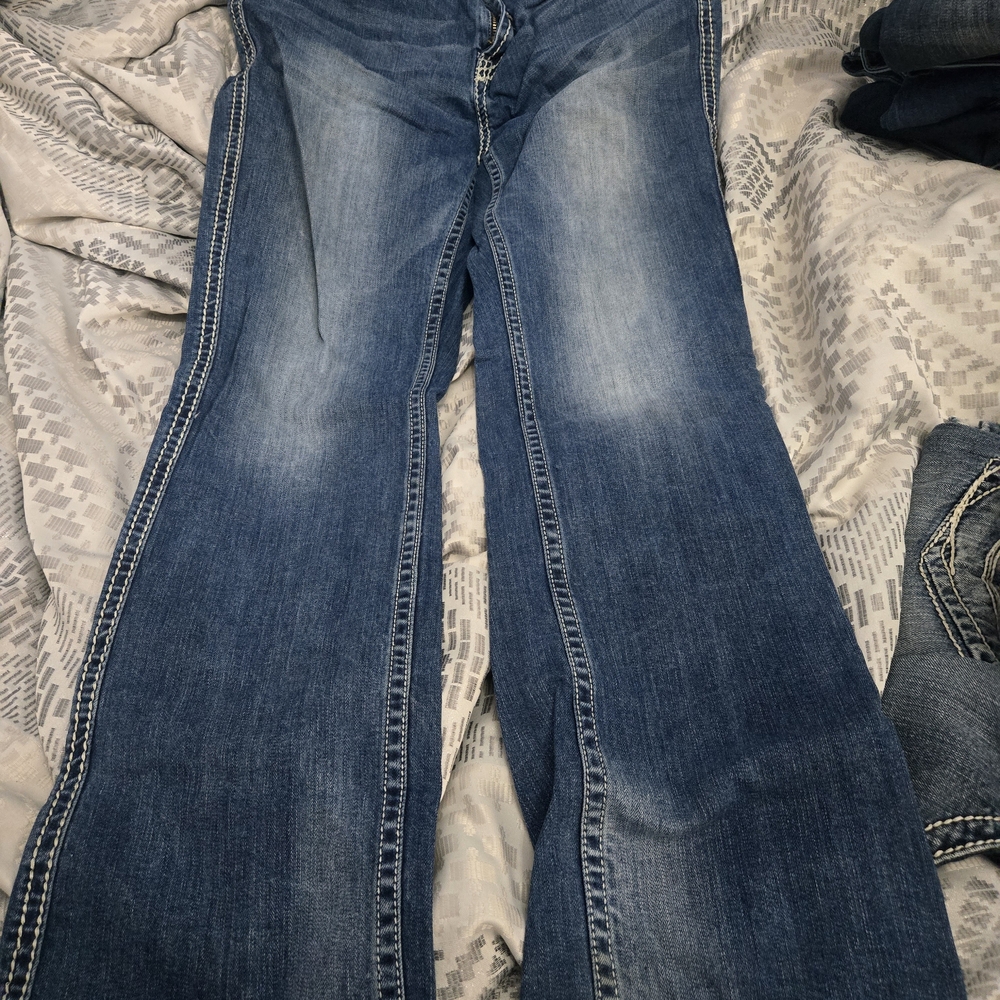 Cowgirl Tuff Women's Boot Cut Jeans - Blue - Picture 2 of 4